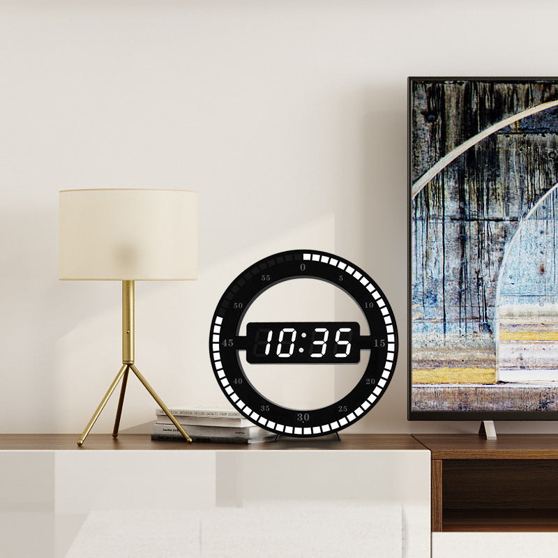 Digital Electronic Clock Simple LED Round Clock