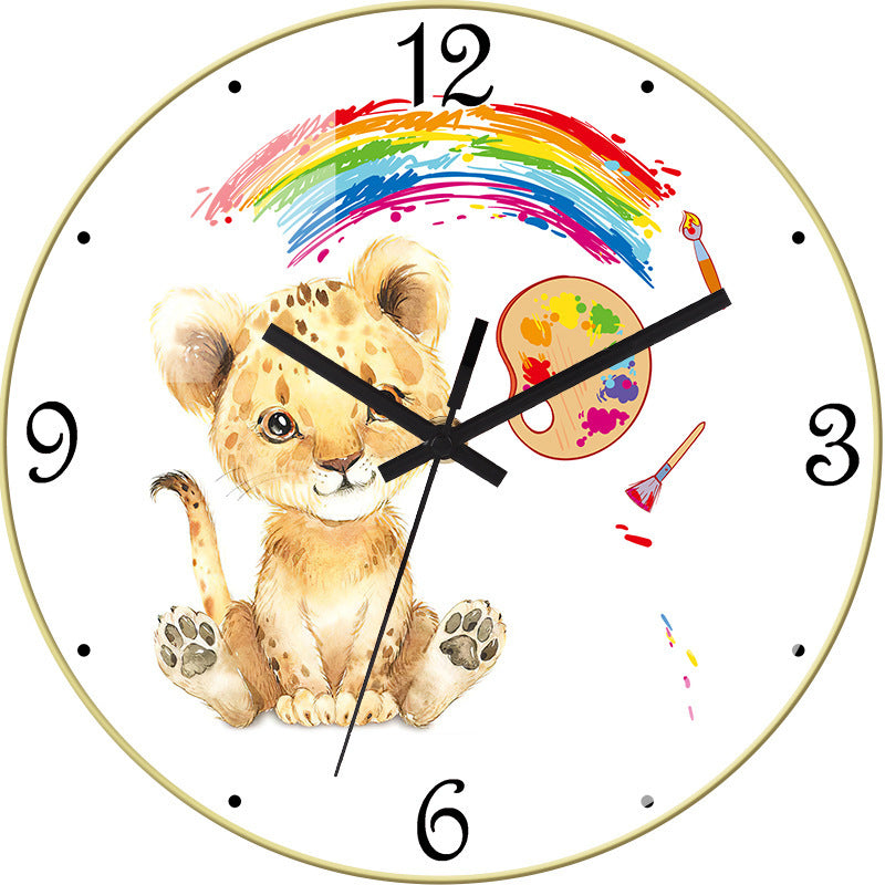Cartoon Series Quiet Wall Clock For Home Decoration