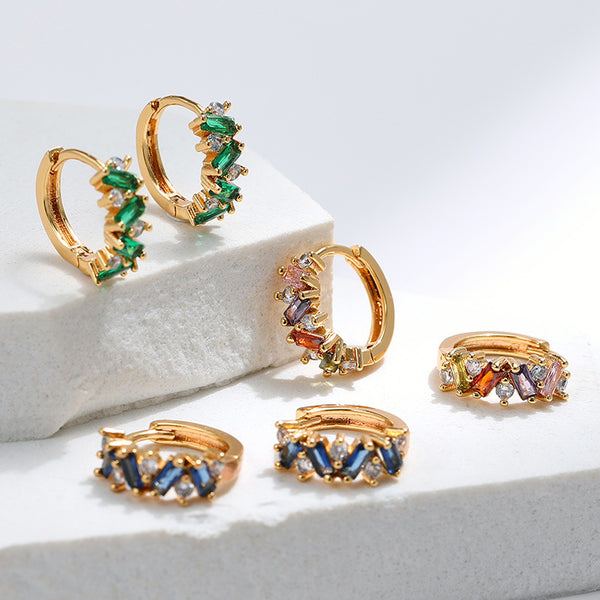 Radiant Crystal Hoops