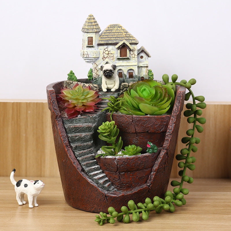 Succulent Ornament Decoration Garden Micro Landscape Plant Bonsai Flower Pot