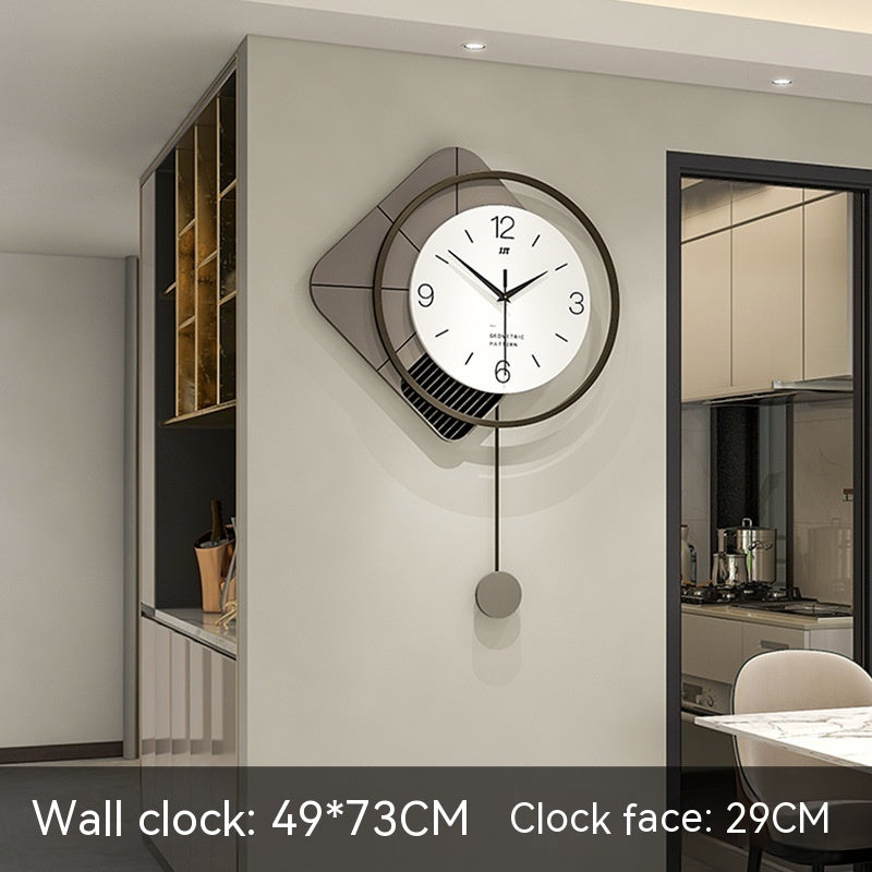 Light Luxury Wrought Iron Wall Decoration Hanging Clock