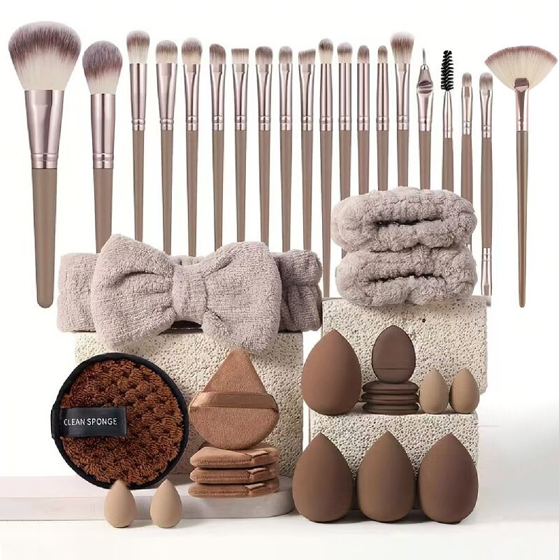 40pcs  Beauty Tools Major Combination Suit Face Wash Makeup Full Set