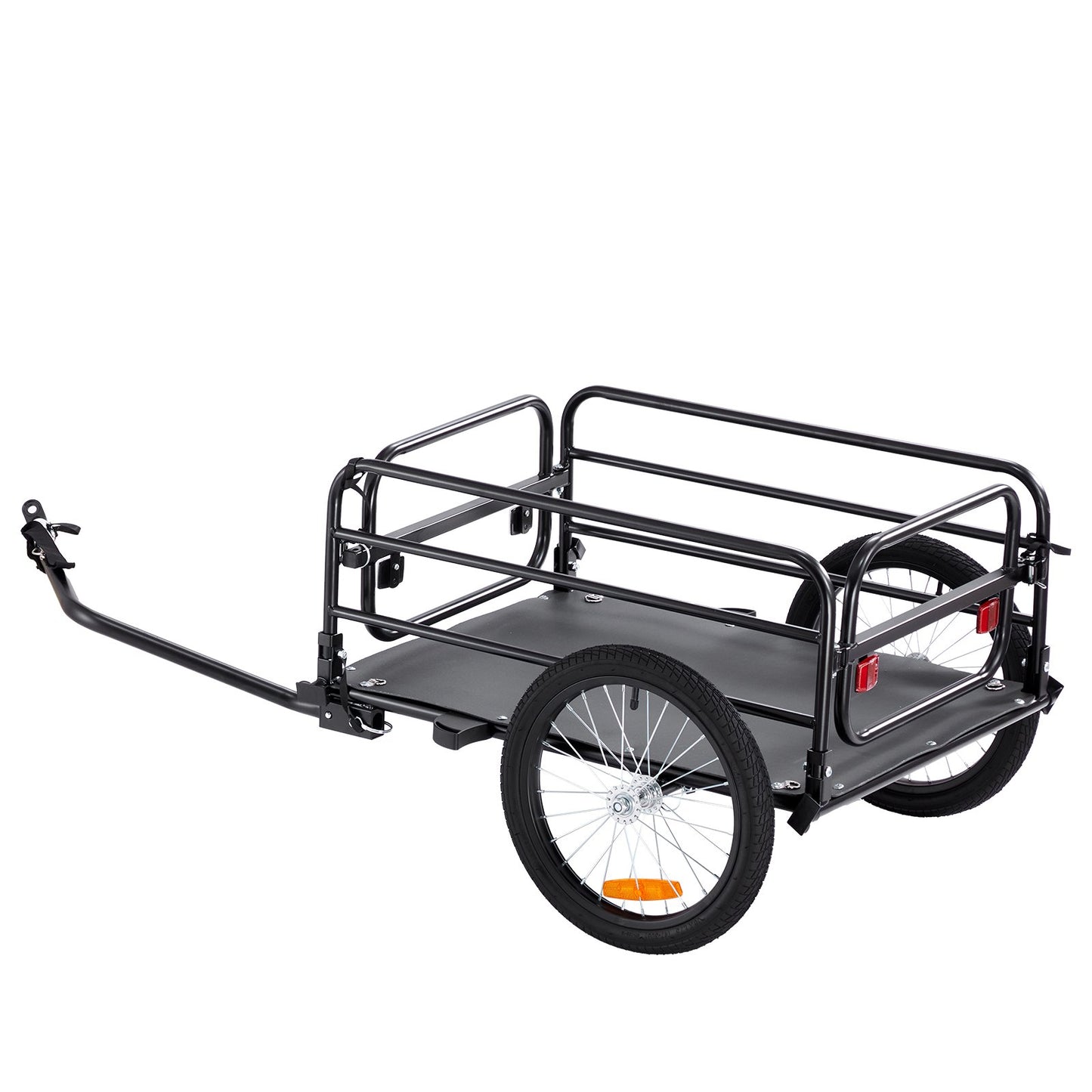 VEVOR Bike Cargo Trailer, 160 Lbs Load Capacity, Heavy-Duty Bicycle Wagon Cart, Foldable Compact Storage & Quick Release With Universal Hitch, Safe Reflectors,
