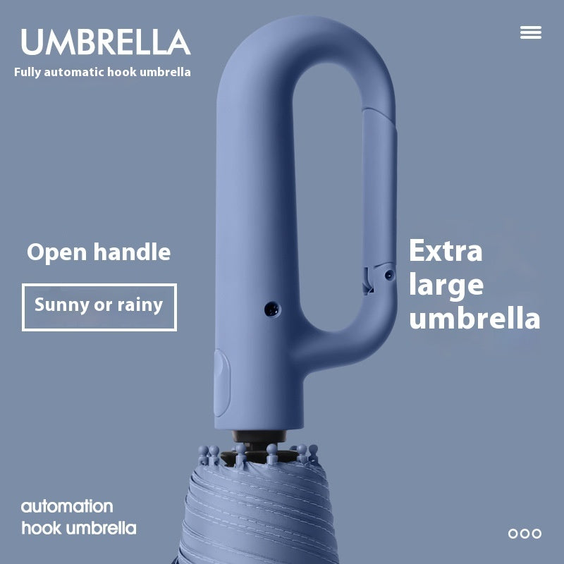 Dual-purpose Automatic Buckle Umbrella Aluminum Bone Folding Business Umbrella