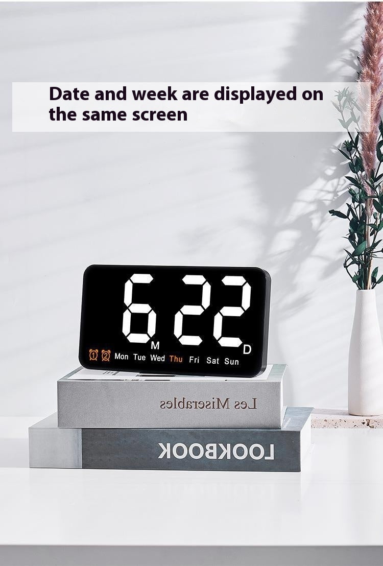 Simple Large Screen Hanging With Temperature Multi-purpose Alarm Clock