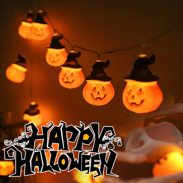 Luces de hadas de calabaza de Halloween