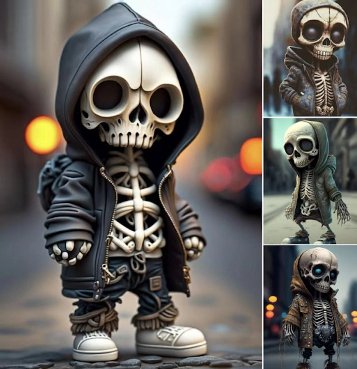 Figuras de esqueletos de Halloween