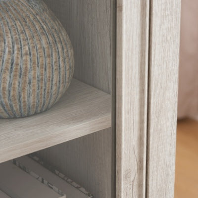 Tall Storage Cabinet, Freestanding Cabinet With Glass Door And Shelves, Sideboard Cabinet, Cabinet With Drawer For Living Room, Kitchen, Dining Room, Office, White