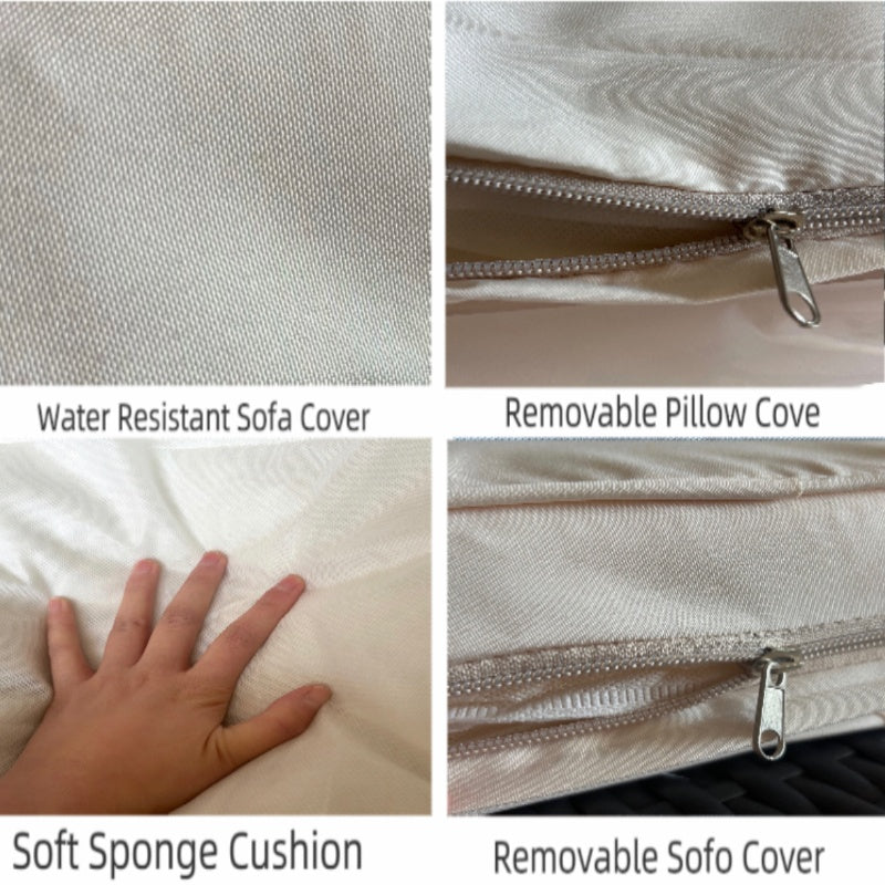 Outdoor Recreation, Courtyard Garden, Rattan Table And Chair Combination