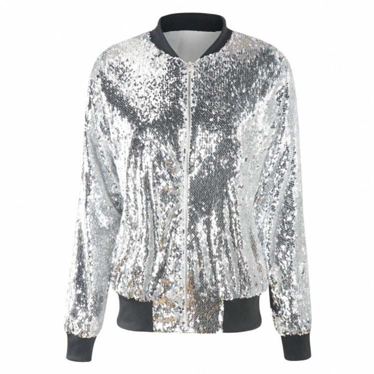 Casual Women's Autumn Sequined Jacket