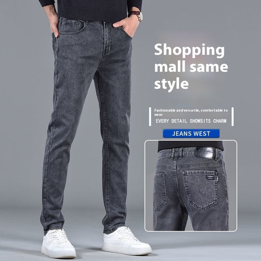 Pantalones rectos ajustados para hombre