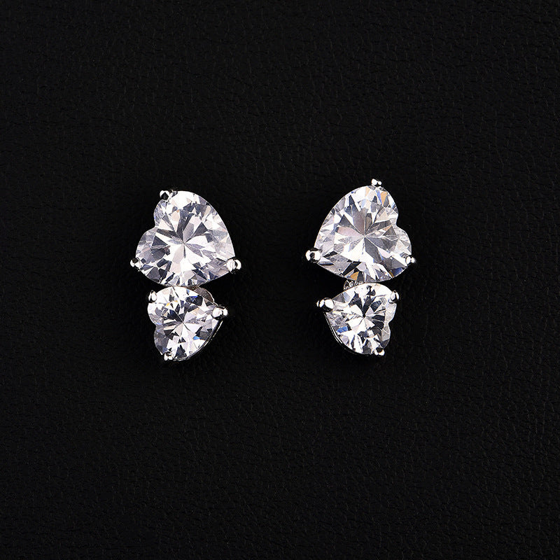 Headwear Set Two-Piece Accessories Necklace Earrings Zircon Jewelry