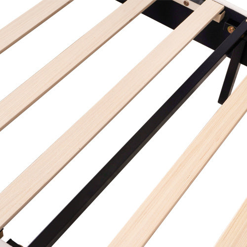 Linen Material With Metal Frame Bed Frame