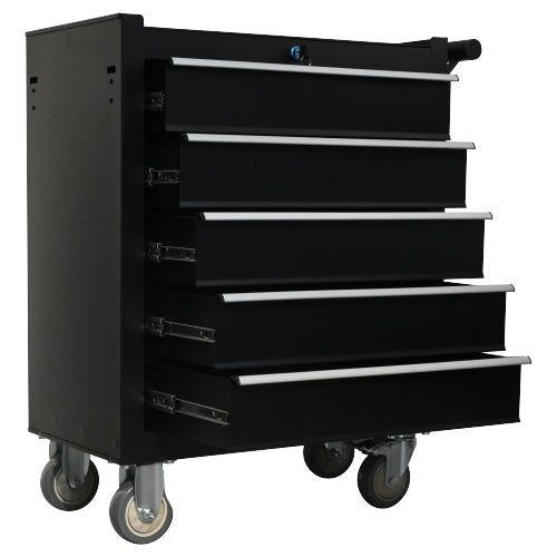 Five-Drawer Rolling Tool Chest With Wheels, Detachable Cabinet Storage Tool Box With Drawers, Metal Tool Cart With Toolbox For Garage Workshop Warehouse