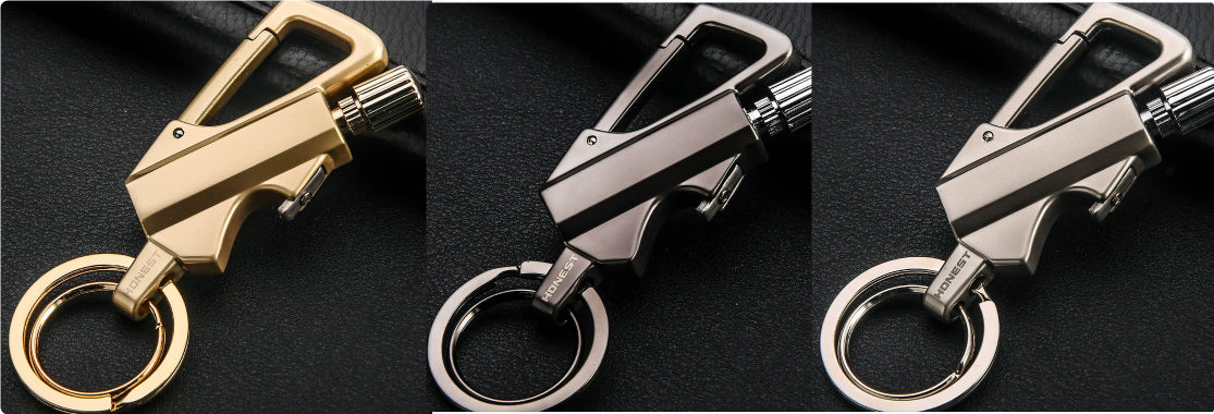Creative Metal Keychain Lighter Wild Fire Ten Thousand Times Use Kerosene Lighters Gifts For Men