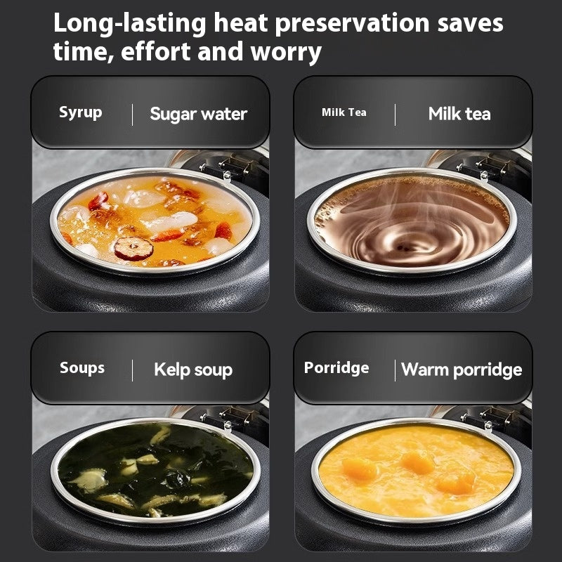 Stainless Steel Insulation Pot Porridge Bucket Hotel Soup Pot Electric Heating Soup Pot