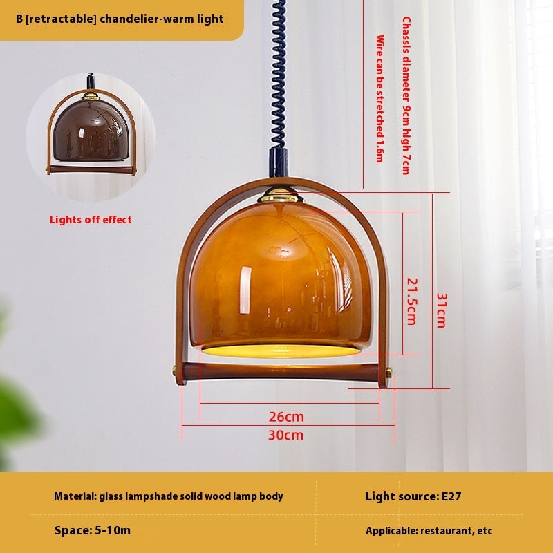 Zhonggu Vintage Restaurant Chandelier Retractable Lamp American Style Retro Creative Bedroom Light