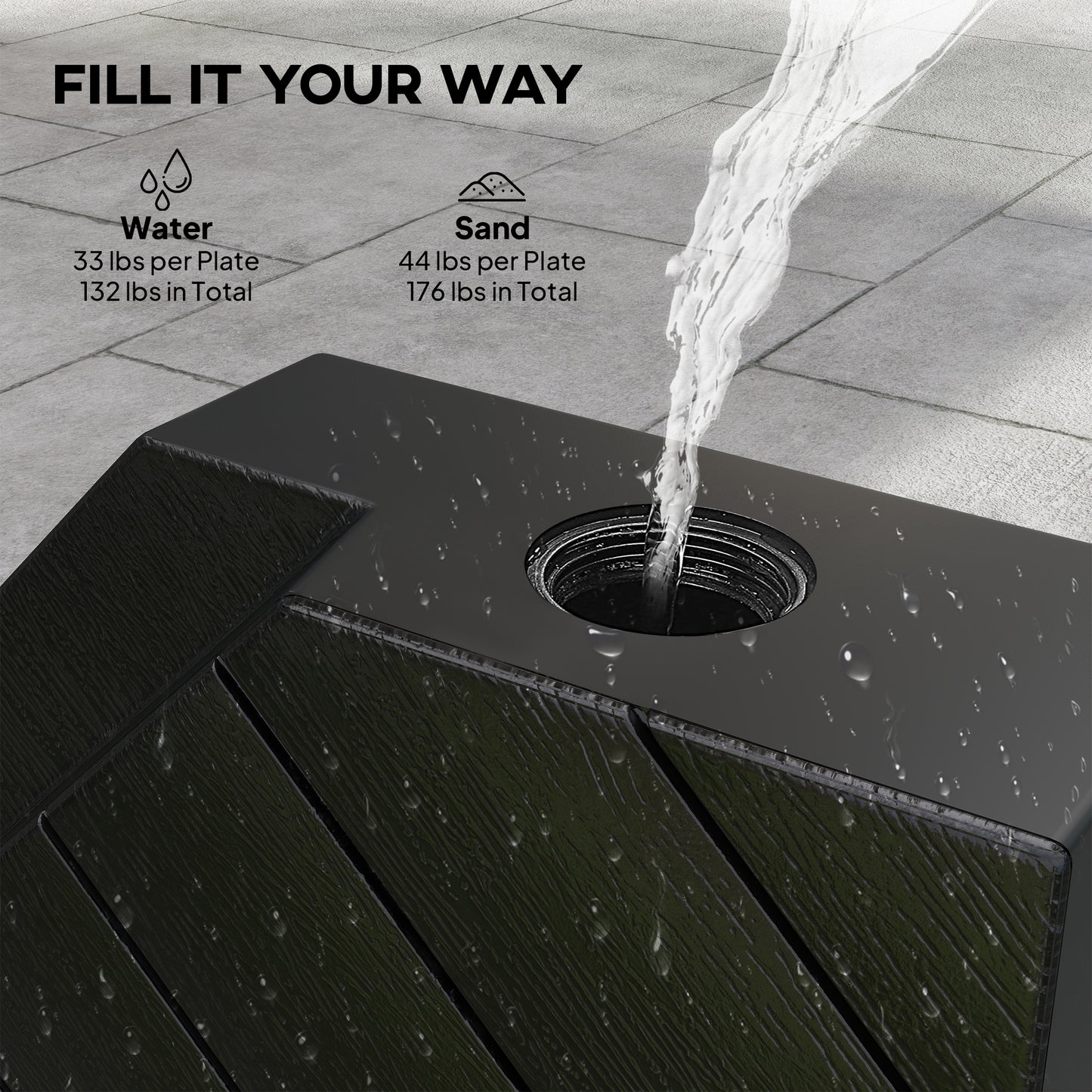 Offset Umbrella Base Outdoor Umbrella Weights