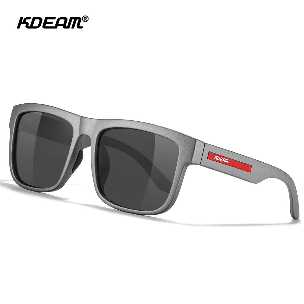 KDEAM New Polarized Sunglasses Men&#039;s And Women&#039;s Square Sunglasses Colorful Real Film Sunglasses Outdoor Driving Glasses