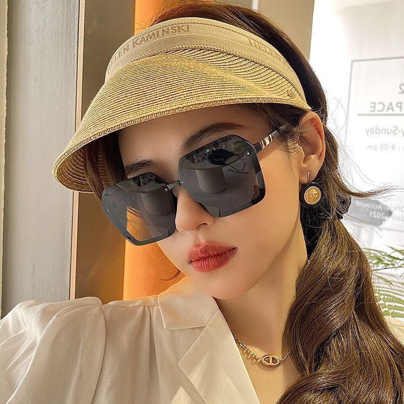 Unregelmäßige Box-Sonnenbrille im koreanischen Stil 