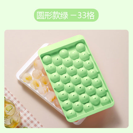 Ice Tray Mold Household Ice Box Homemade Ice Cube Press Type Ice Storage Box Ball Type With Lid Easy To Remove The Mold Ice Tray