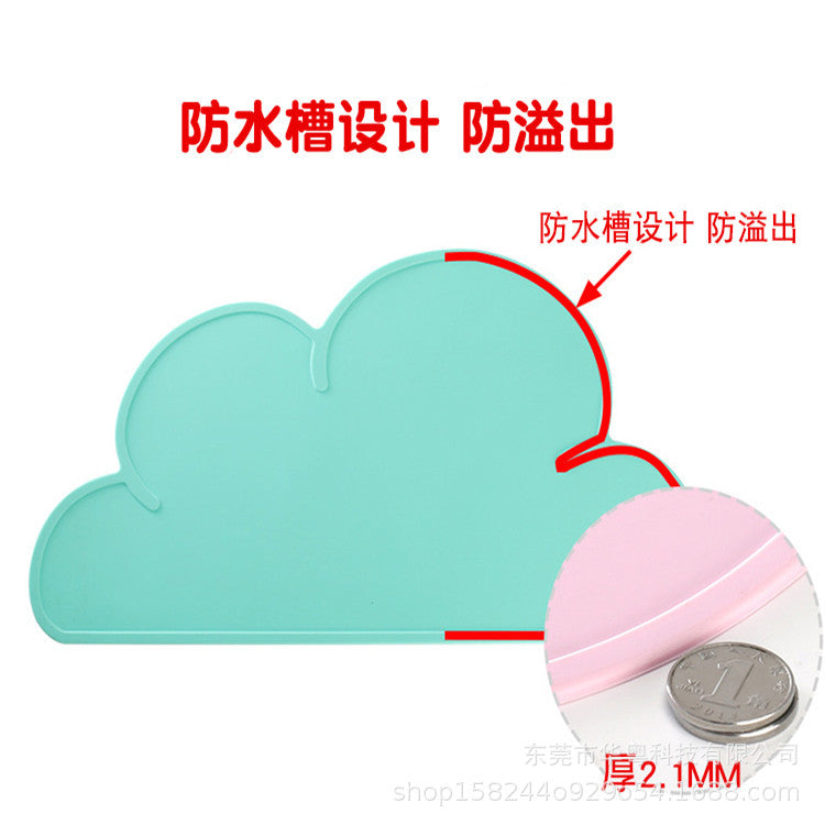 Cloud Silicone Mat Creative Children&#039;s Placemat Anti-spill Table Mat Baby Mobile Table Mat