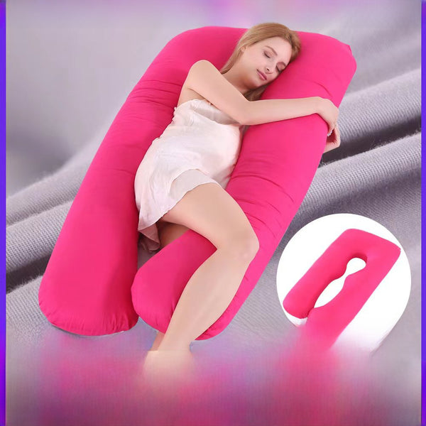 Almohada de algodón en forma de U para embarazadas 