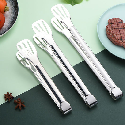 Stainless Steel Food Clip Kitchen Barbecue Grilled Steak Household Anti-scalding Bread Food Thickened Commercial Food Clip