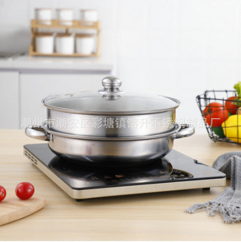 Stainless steel two-layer steamer
