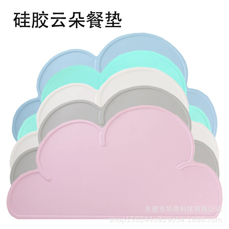 Cloud Silicone Mat Creative Children&#039;s Placemat Anti-spill Table Mat Baby Mobile Table Mat