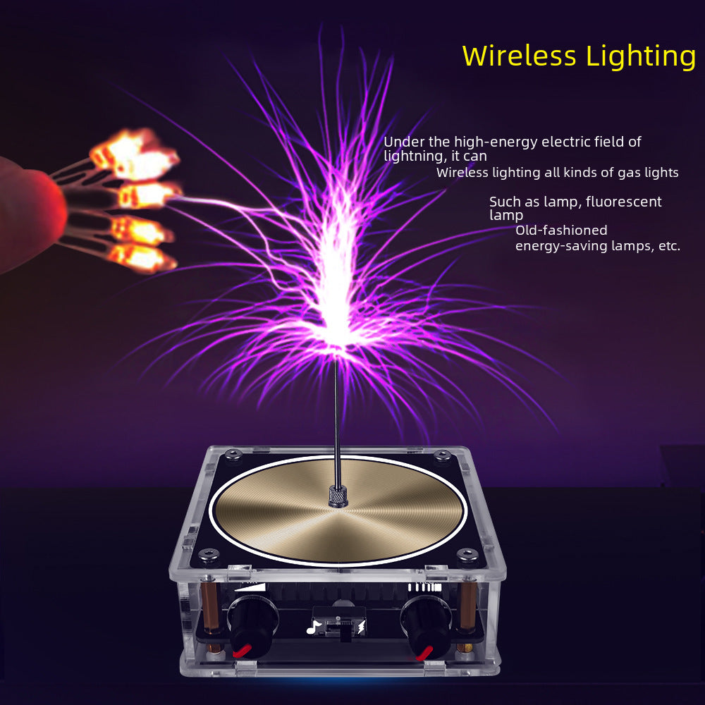 Golden Music Tesla Coil Artificial Lightning Touchable Audio Input Bluetooth Scientific Experiment