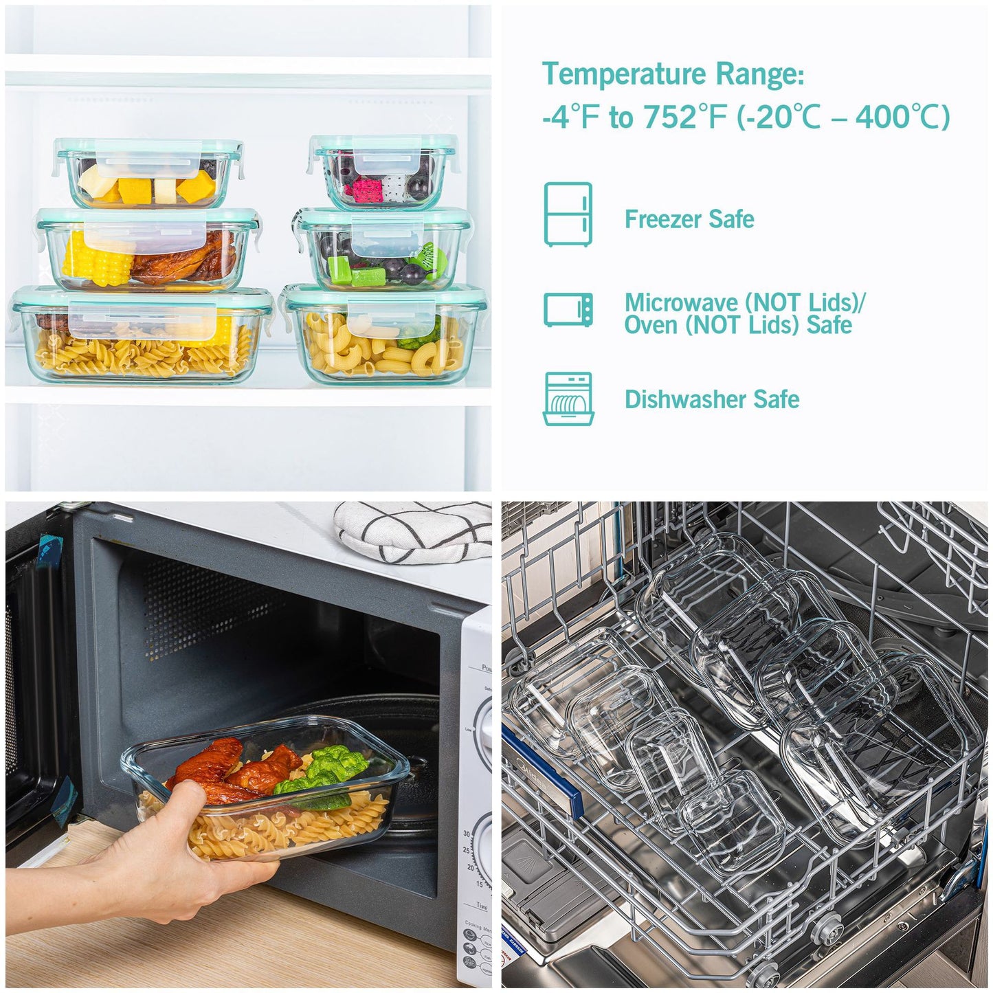 Microwaveable Heating Glass Lunch Box