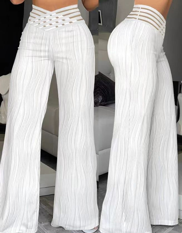 Pantalones de cintura alta para mujer 