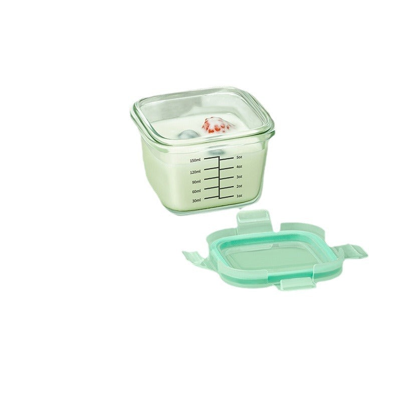 Microwave Oven High Temperature Resistant Bento Mini Small Lunch Box Small Capacity Baby Food Supplement Box Glass Fresh keeping Bowl Sealed With Lid