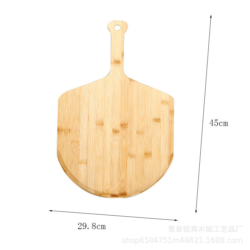 Bamboo Wood Pizza Tray Wooden Fan Steak Pastry Fruit Snack Baking Tableware Tray Handle Can Hang