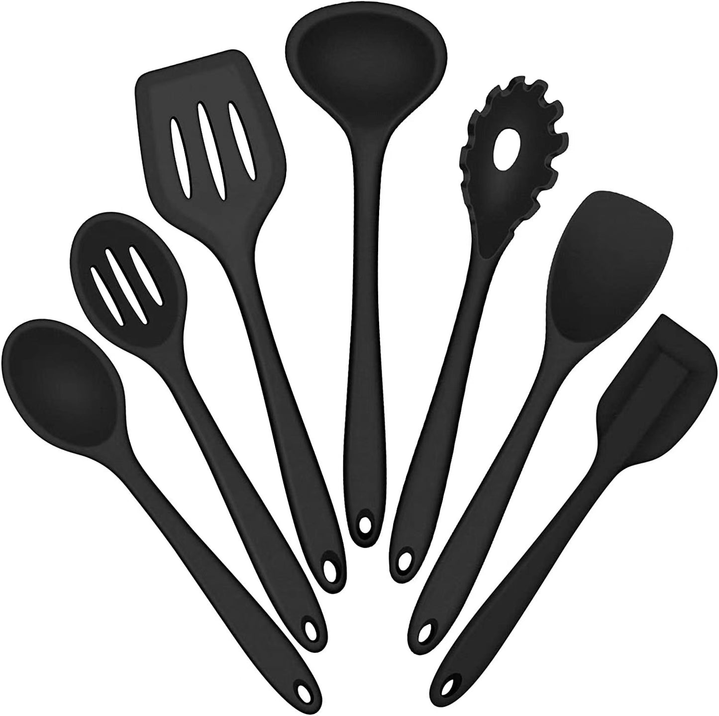 All-inclusive Silicone Kitchen Utensils 10-piece Set Kitchen Utensils Integrated Cooking Spatula Spoon