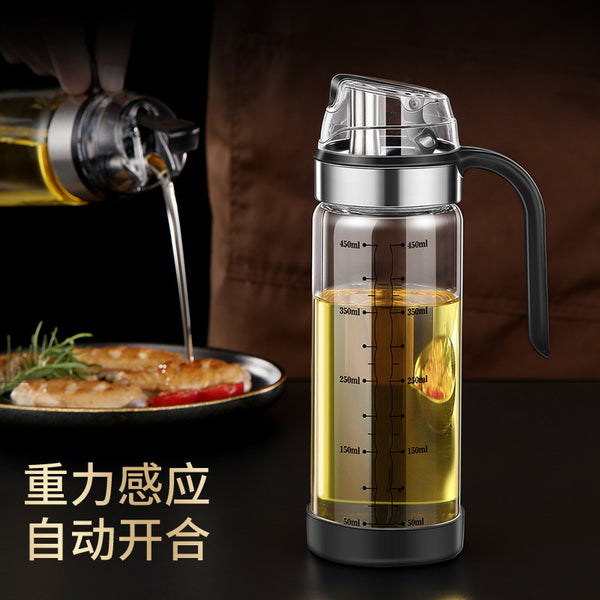 Automatic opening and closing of the glass oil pot