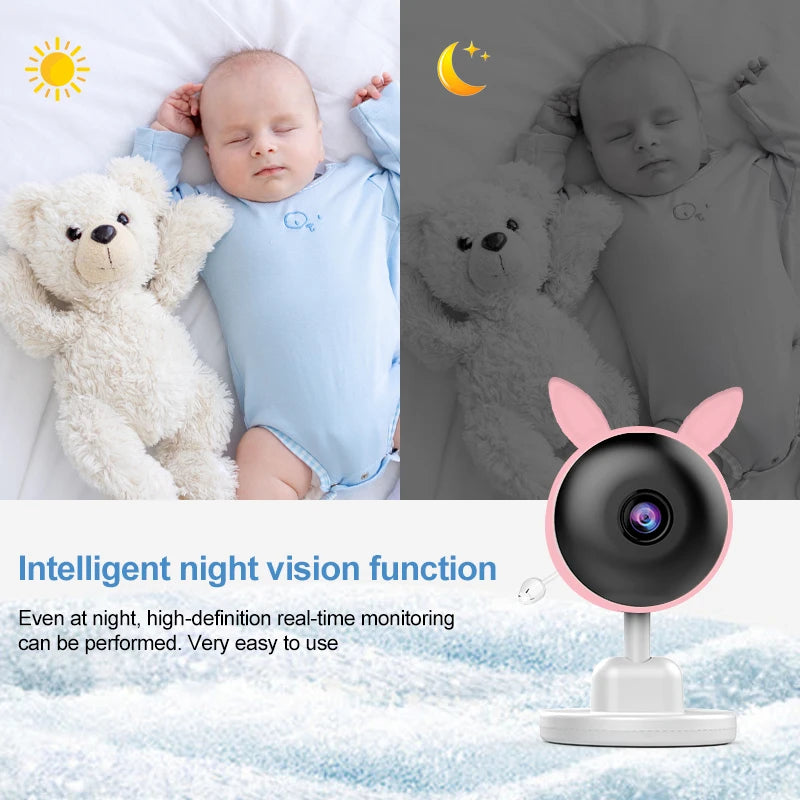 2.8 Inch Video Baby Monitor With Camera 4X Zoom Two-way Audio Night Vision Surveillance Babyphone Cam Temperature display Screen