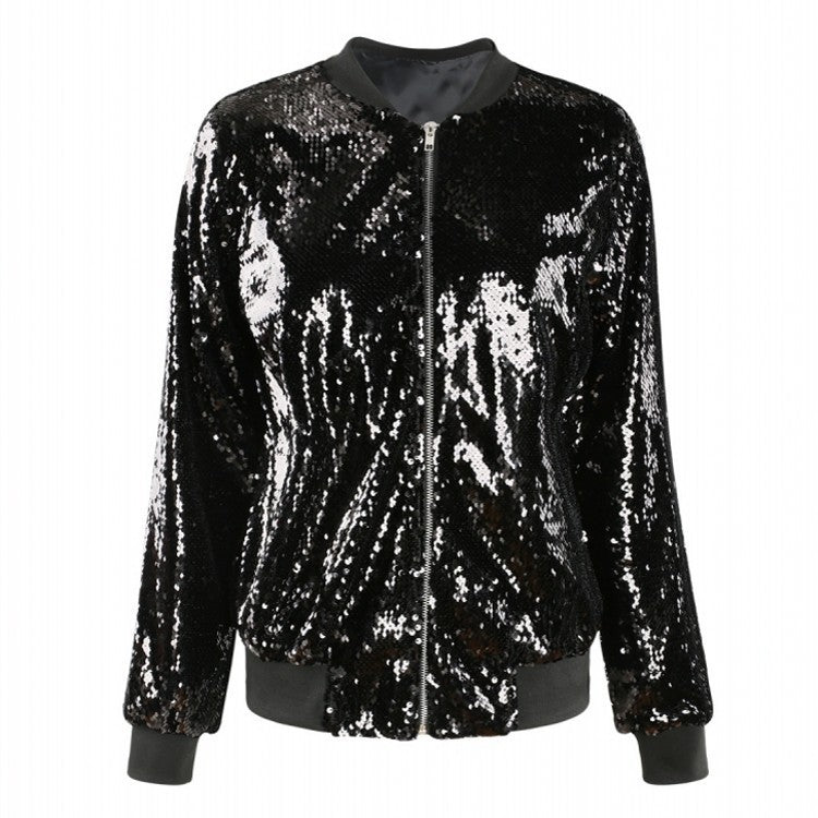 Casual Women's Autumn Sequined Jacket