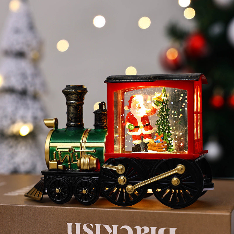 Decoración de tren de regalo de Navidad