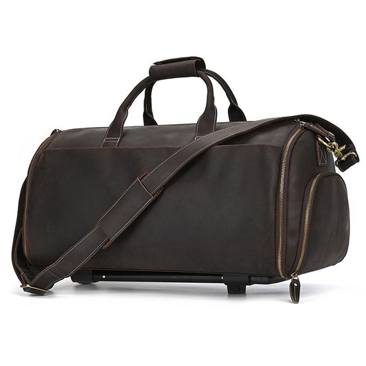 Horse leather trolley bag