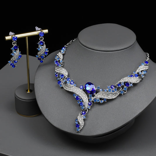 Retro-style Colorful Jewelry Set Designed Specifically For Formal Attire