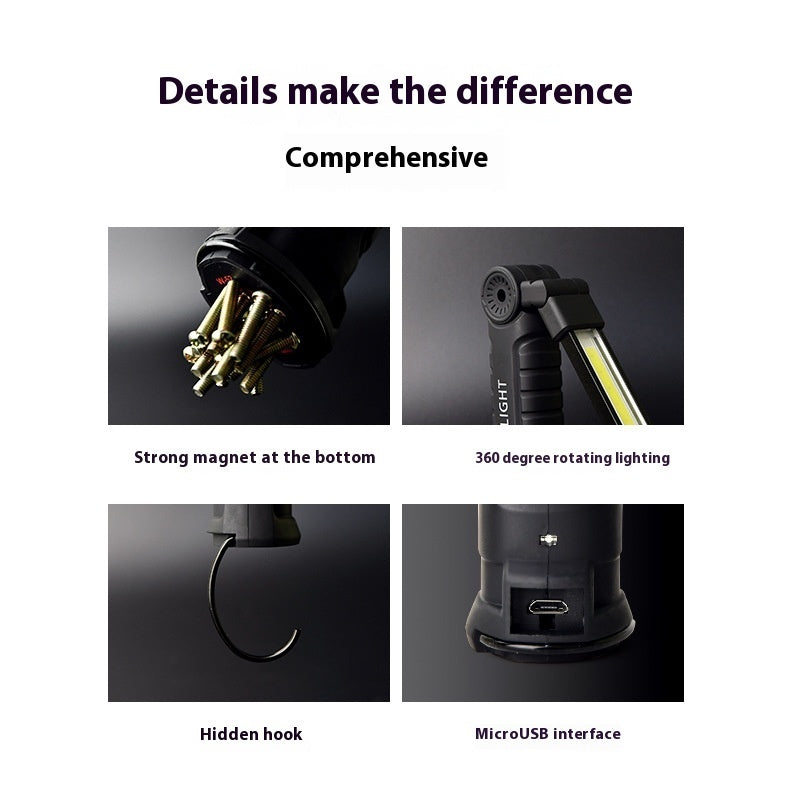 USB Multifunctional COB Magnet Auto Repair Work Light