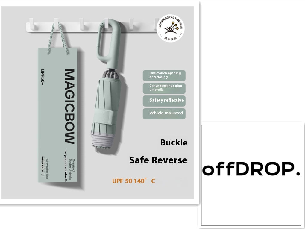 Enlarged And Thickened Fully Automatic Buckle Folding Umbrella