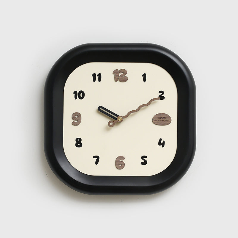 Punch-free Retro Cream Style Simple Wall Clock