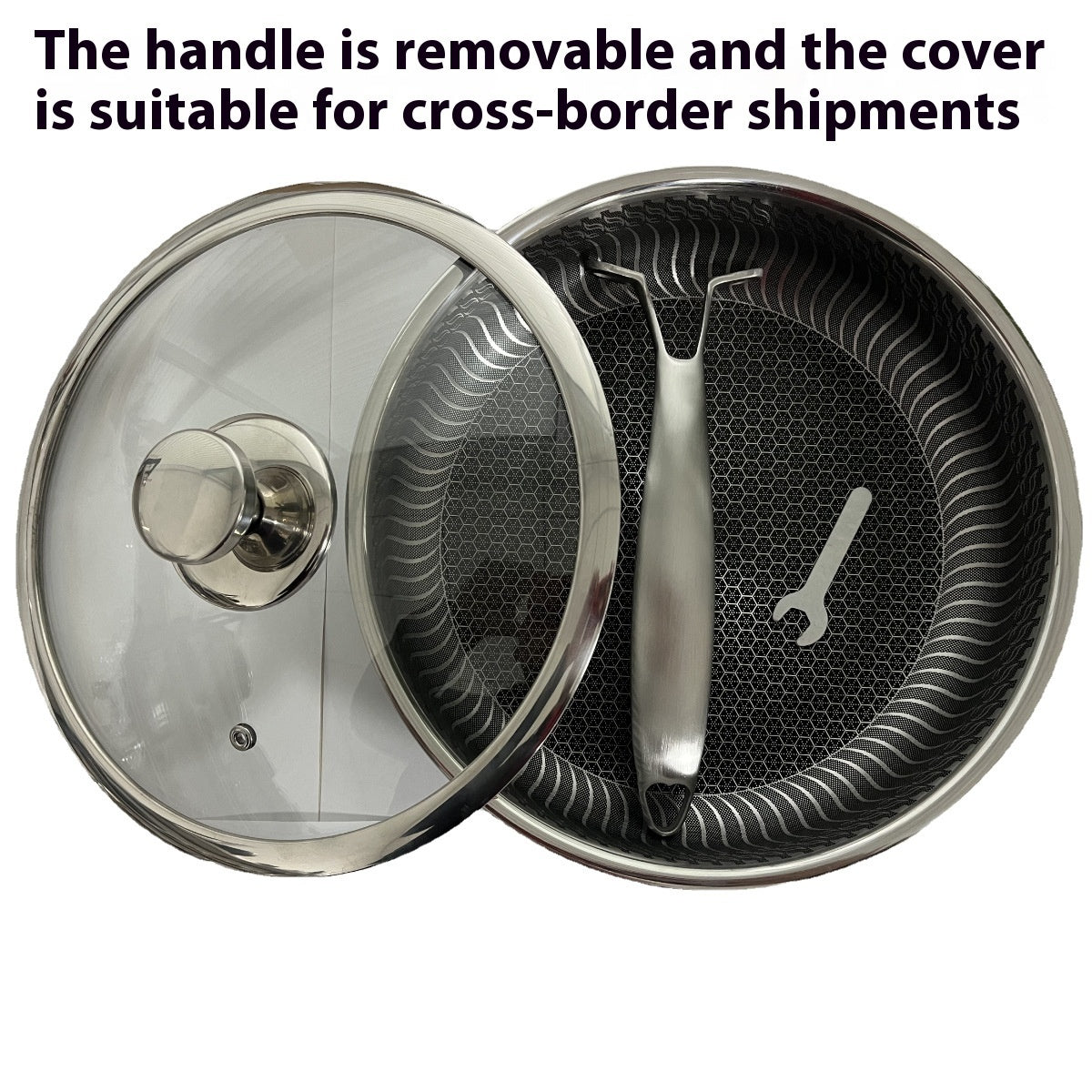 Stainless Steel Frying Pan Household Uncoated Induction Cooker Applicable To Gas Stove