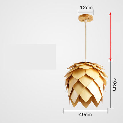 Nordic Wooden Hot Pot Restaurant Bar Chandelier