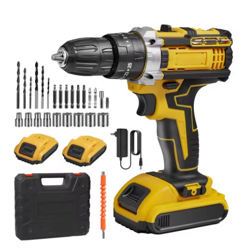 21V Cordless Impact Drill, Electric Screwdriver, Electric Impact Drill, Mini Cordless Drill, Lithium-ion Battery Power Tools