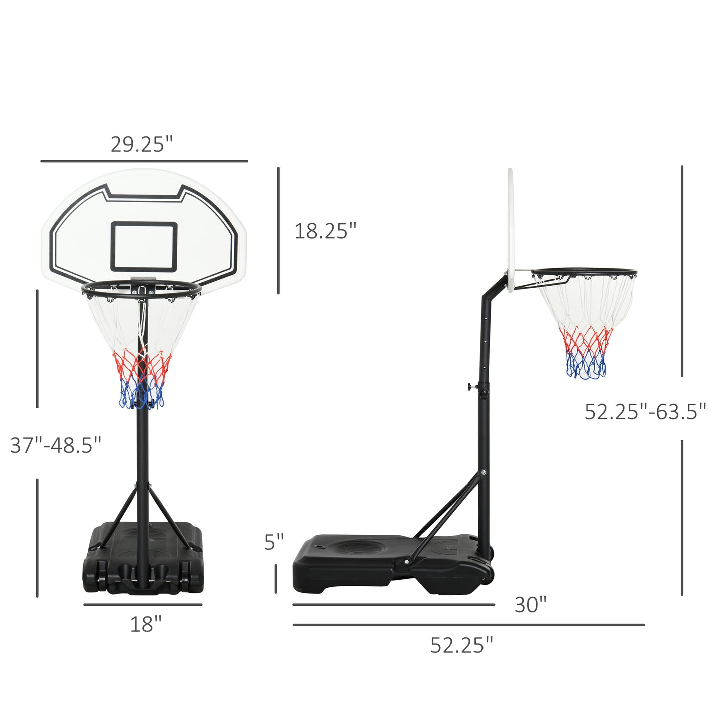 Height Adjustable Basketball Hoop