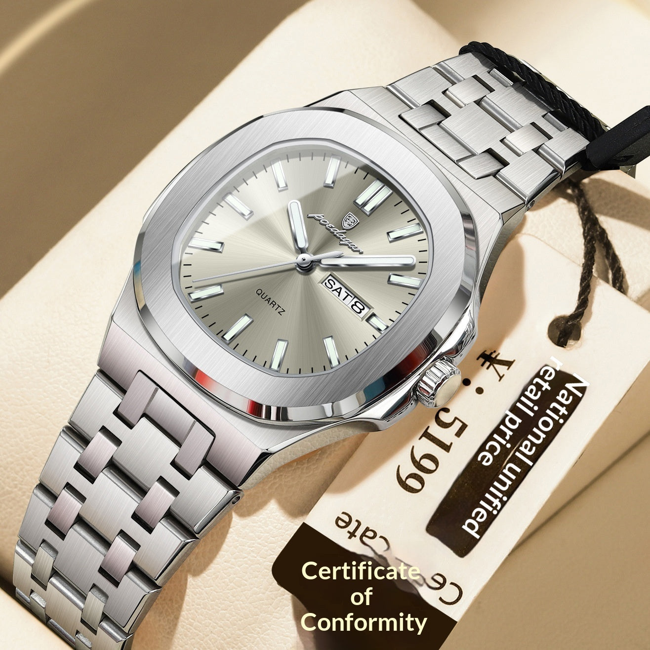 Ultra-thin Watch With Waterproof And Luminous Features